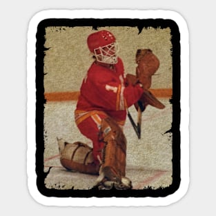 Pat Riggin, 1982 in Atlanta Calgary Flames (3.89 GAA) Sticker